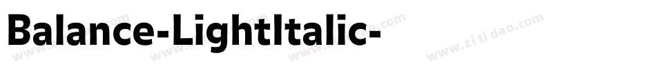 Balance-LightItalic字体转换