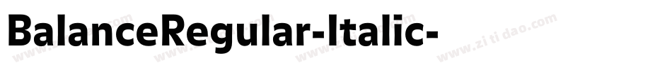 BalanceRegular-Italic字体转换
