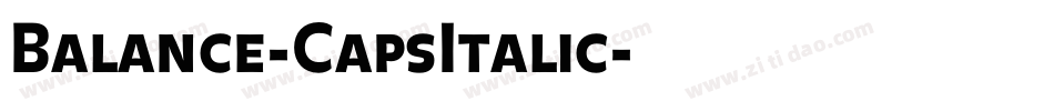 Balance-CapsItalic字体转换