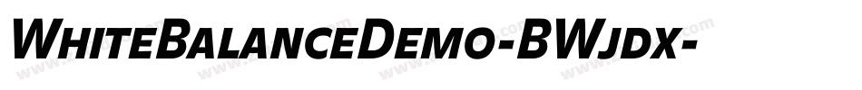 WhiteBalanceDemo-BWjdx字体转换