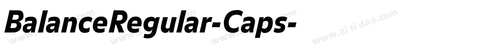 BalanceRegular-Caps字体转换
