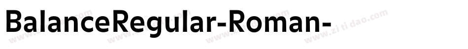 BalanceRegular-Roman字体转换