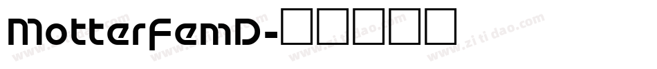 MotterFemD字体转换