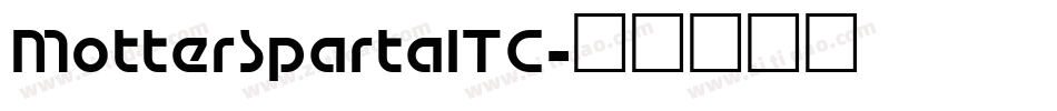 MotterSpartaITC字体转换