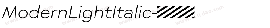 ModernLightItalic字体转换