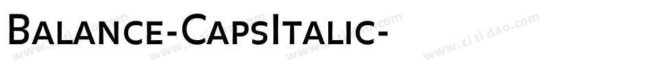 Balance-CapsItalic字体转换