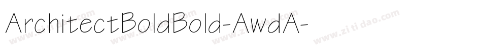 ArchitectBoldBold-AwdA字体转换