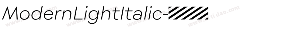 ModernLightItalic字体转换