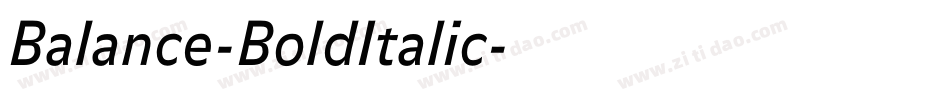 Balance-BoldItalic字体转换