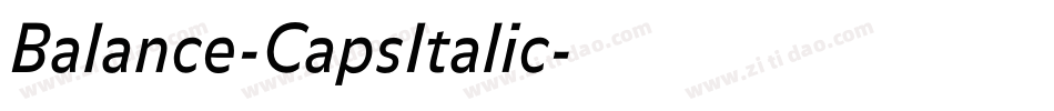 Balance-CapsItalic字体转换