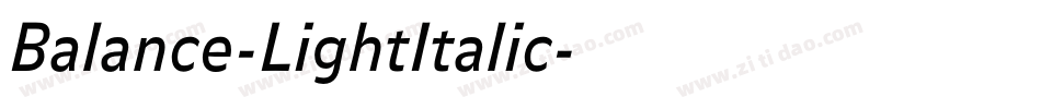 Balance-LightItalic字体转换