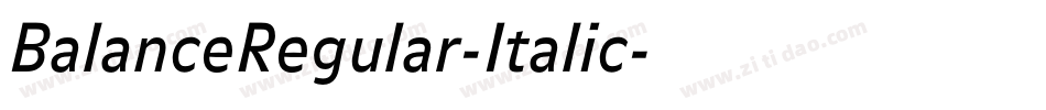 BalanceRegular-Italic字体转换