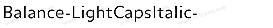 Balance-LightCapsItalic字体转换