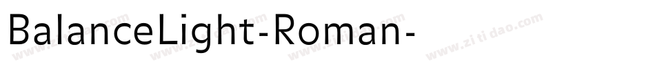 BalanceLight-Roman字体转换