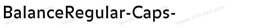 BalanceRegular-Caps字体转换