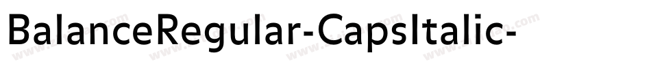 BalanceRegular-CapsItalic字体转换
