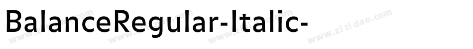 BalanceRegular-Italic字体转换