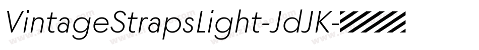 VintageStrapsLight-JdJK字体转换