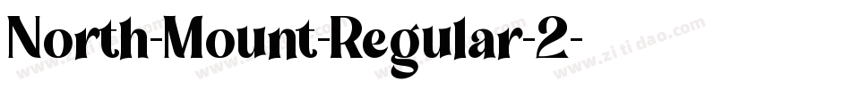 North-Mount-Regular-2字体转换