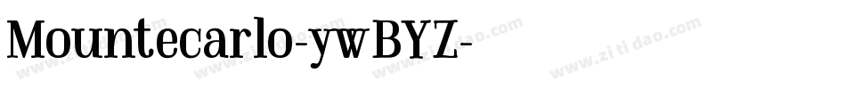 Mountecarlo-ywBYZ字体转换