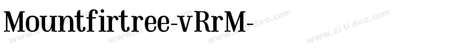Mountfirtree-vRrM字体转换