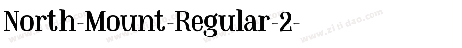 North-Mount-Regular-2字体转换