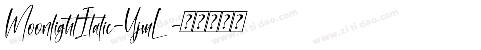 MoonlightItalic-YjmL字体转换