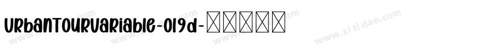 UrbanTourVariable-Ol9d字体转换