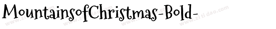 MountainsofChristmas-Bold字体转换