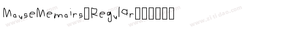 MouseMemoirs-Regular字体转换