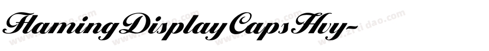 FlamingDisplayCapsHvy字体转换