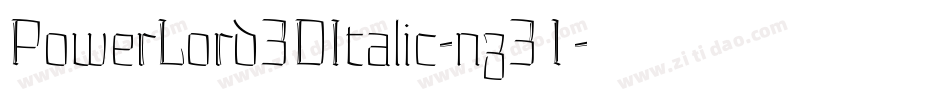 PowerLord3DItalic-nz31字体转换