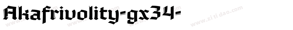 Akafrivolity-gx34字体转换
