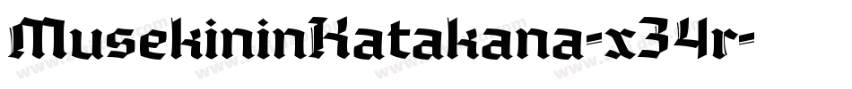 MusekininKatakana-x34r字体转换