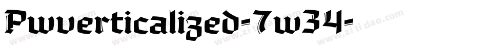 Pwverticalized-7w34字体转换