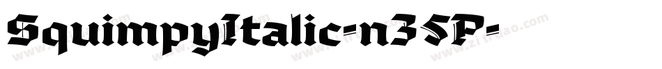 SquimpyItalic-n35P字体转换