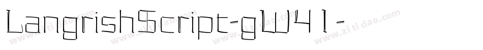 LangrishScript-gW41字体转换