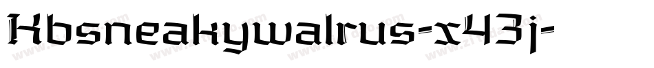 Kbsneakywalrus-x43j字体转换