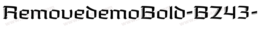 RemovedemoBold-BZ43字体转换