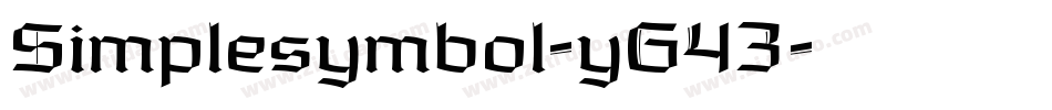 Simplesymbol-yG43字体转换