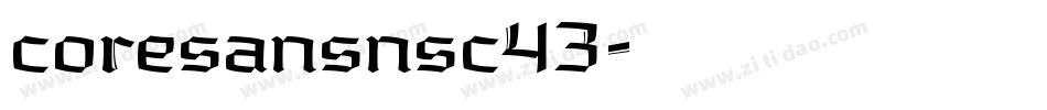 coresansnsc43字体转换