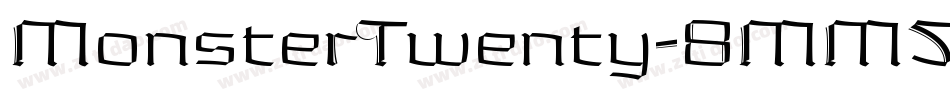 MonsterTwenty-8MM52字体转换