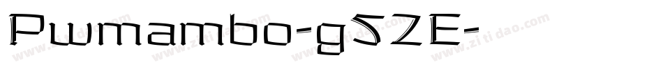 Pwmambo-g52E字体转换