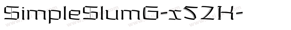 SimpleSlumG-x52K字体转换