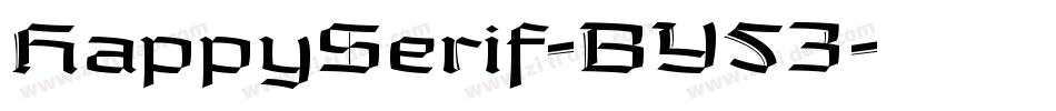 HappySerif-BY53字体转换
