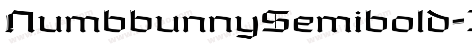 NumbbunnySemibold-3r53字体转换