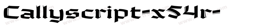 Callyscript-x54r字体转换