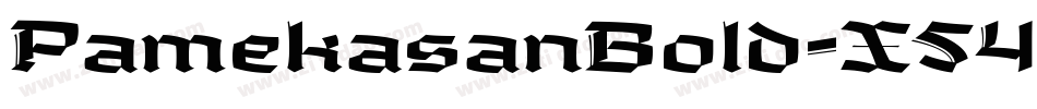 PamekasanBold-X54Z字体转换