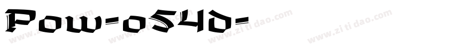 Pow-o54d字体转换