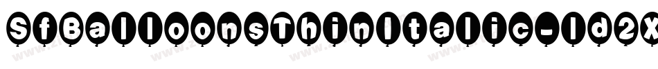 SfBalloonsThinItalic-ld2X字体转换